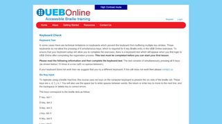 
                            7. Keyboard Check - UEB Online - Ueb Online Portal