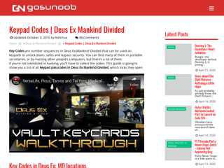 
                            6. Keypad Codes & Passwords | Deus Ex Mankind Divided