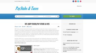 KFC (KBP Foods) Pay Stubs & W2s | Paystubs & Taxes - Kbp Foods Kfc Login