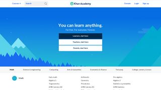 Khan Academy | Free Online Courses, Lessons & Practice - Maths Online Portal Free