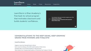 
                            1. Khan Academy LearnStorm - Learn Storm Portal