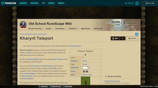 Kharyrll Teleport | Old School RuneScape Wiki | FANDOM powered by ... - Kharyll Portal Osrs
