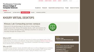 
Khoury Virtual Desktops - Khoury College of Computer Sciences
