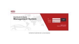 Kia Distributor and Dealer Management System including KCA training - Kia Ddms Login