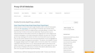 
KickAssTorrents (kat) Proxy, unblock | Proxy Of All Websites
