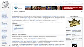 
KickassTorrents - Wikipedia
