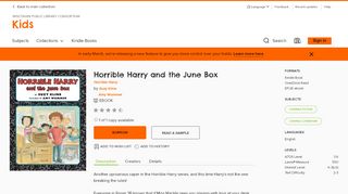
                            8. Kids - Horrible Harry and the February Box - Wisconsin Public Library ... - Junebox Com Login
