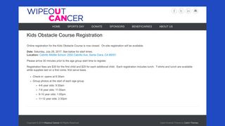 
                            1. Kids Obstacle Course Registration – Wipeout Cancer - Wipeout Kids Sign Up