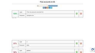 kik - free accounts, logins and passwords
