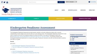 
                            2. Kindergarten Readiness Assessment | The Mississippi ... - Mkas Student Login