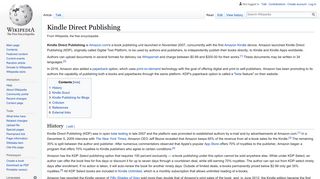 
                            8. Kindle Direct Publishing - Wikipedia - Amazon Kindle Direct Publishing Portal