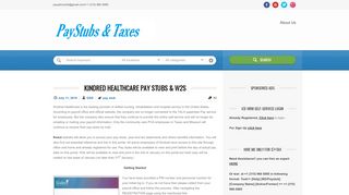 Kindred Healthcare Pay Stubs & W2s | Paystubs & Taxes - Paperless Pay Portal Kindred