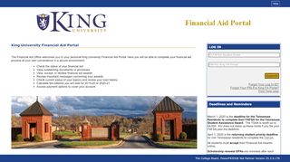 
                            5. (King University Financial Aid Portal) Student Log In - King University Student Portal