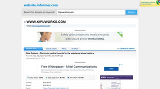 
                            7. kipuworks.com at WI. Kipu Systems - Electronic medical ... - Kipuworks Login