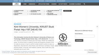 
                            2. Kiriri Women's University, KWUST Student Portal: http://197.248 ... - Kiriri Women's University Portal