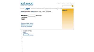 
                            8. Kirkwood Community College - Login