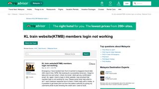 
                            9. KL train website(KTMB) members login not working - Malaysia Forum ... - Ktmb Portal