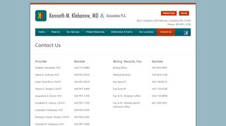 
                            4. Klebanow & Associates » Contact Us - Klebanow Patient Portal