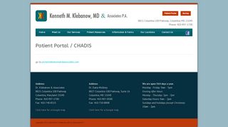 
                            1. Klebanow & Associates » Patient Portal / CHADIS - Klebanow Patient Portal