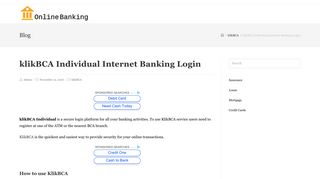 
                            6. klikBCA Individual Internet Banking Login | - Bank Login Online - Bca Internet Banking Individual Portal