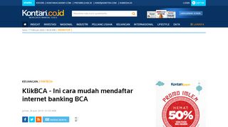 
                            8. KlikBCA - Ini cara mudah mendaftar internet banking BCA - Bca Internet Banking Individual Portal