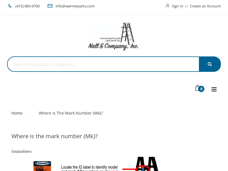 
                            2. Know Your Werner Ladder, Where is the Mark Number (Mk ...