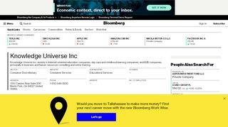 
Knowledge Universe Inc - Company Profile and News ...  
