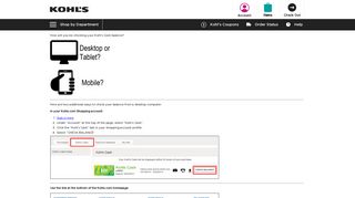 
Kohl's Cash Balance  
