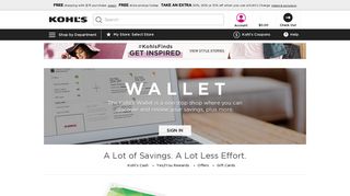 
Kohl's Cash, Rewards, Offers & Gift Cards | Kohl's  
