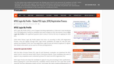 
                            8. KPSC Login My Profile - Thulasi PSC Login, (OTR ...