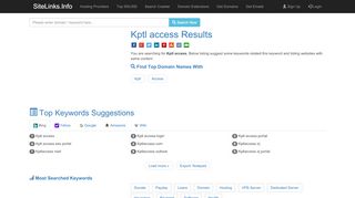 Kptl access Results For Websites Listing - SiteLinks.Info - Kptl Access Login