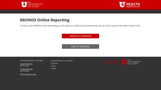 
                            5. KRONOS Login - University Of Utah Employee Portal