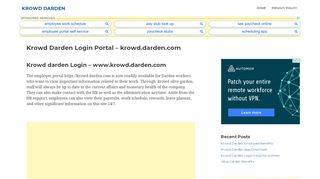 
                            6. Krowd Darden Login Portal – krowd.darden.com - Krowd Dish Portal