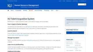 KU Talent Acquisition System  Human Resource Management