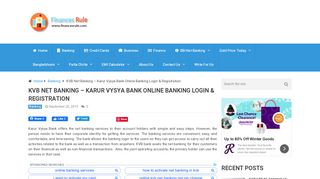 
KVB Net Banking - Karur Vysya Bank Online Banking Login ...  
