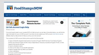 LA Cafe Account Login Help - Food Stamps Now - Louisiana Food Stamps Cafe Portal