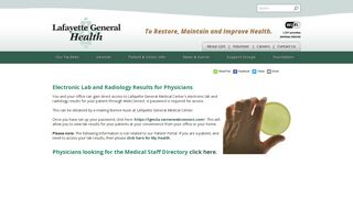 
                            2. Lab Login - Lafayette General Health - Lafayette General Patient Portal