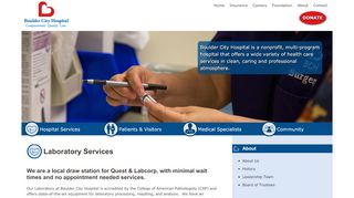 
Laboratory Services – Boulder City Hospital  
