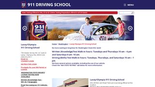 
Lacey Olympia Drivers Ed. Courses | 911DrivingSchool.com  
