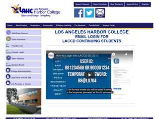 
LAHC email login for LACCD Continuing Students

