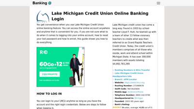 Lake Michigan Credit Union Online Banking Login ...