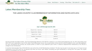
                            7. Lakes Membership Fees – The Lakes Country Club Homes ... - Foretees Portal The Lakes
