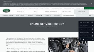 
                            8. Land Rover® Online Service History - Land Rover® Australia - Jaguar Portal