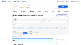 
                            5. LANDMARK INDUSTRIES Employee Reviews - Indeed - Landmark Industries Employee Portal