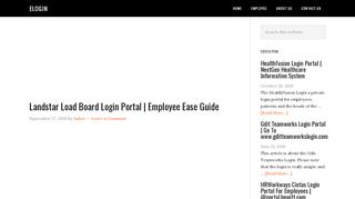 
                            4. Landstar Load Board Login Portal | Employee Ease Guide - Landstar Portal Page