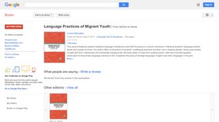
                            5. Language Practices of Migrant Youth: From School to Home - Eal Centre Portal
