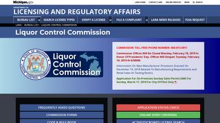 
LARA - Liquor Control Commission - State of Michigan
