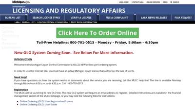 
LARA - Online Spirits Ordering for Retailer Licensees
