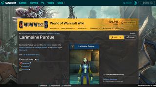 
                            7. Larimaine Purdue | WoWWiki | FANDOM powered by Wikia - Portal Trainer Stormwind