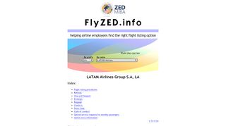 
                            5. LATAM Airlines Group S.A | Find flight listing option at FlyZED | ID ... - Portal Latam Staff Travel